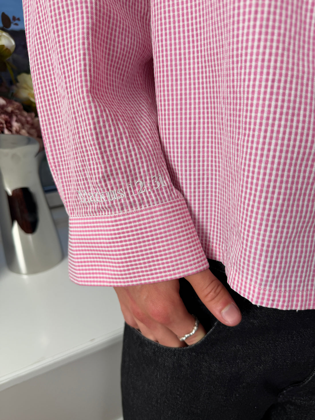 Checkered Shirt - Pink — detail