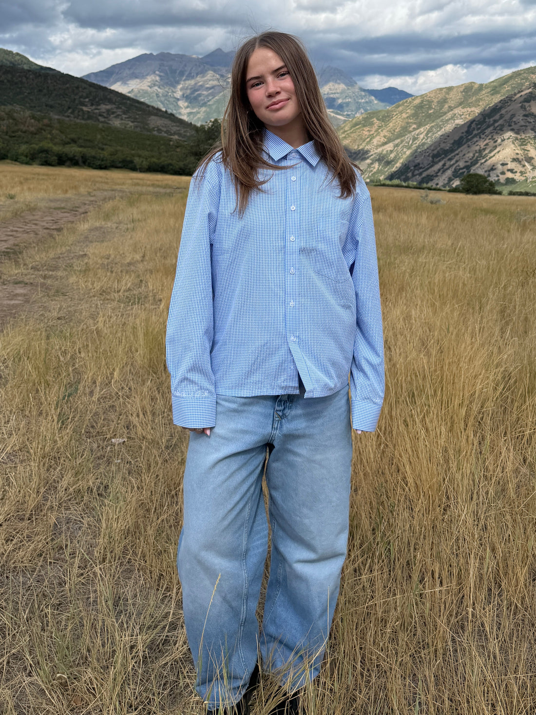 Checkered Shirt - Blue — detail