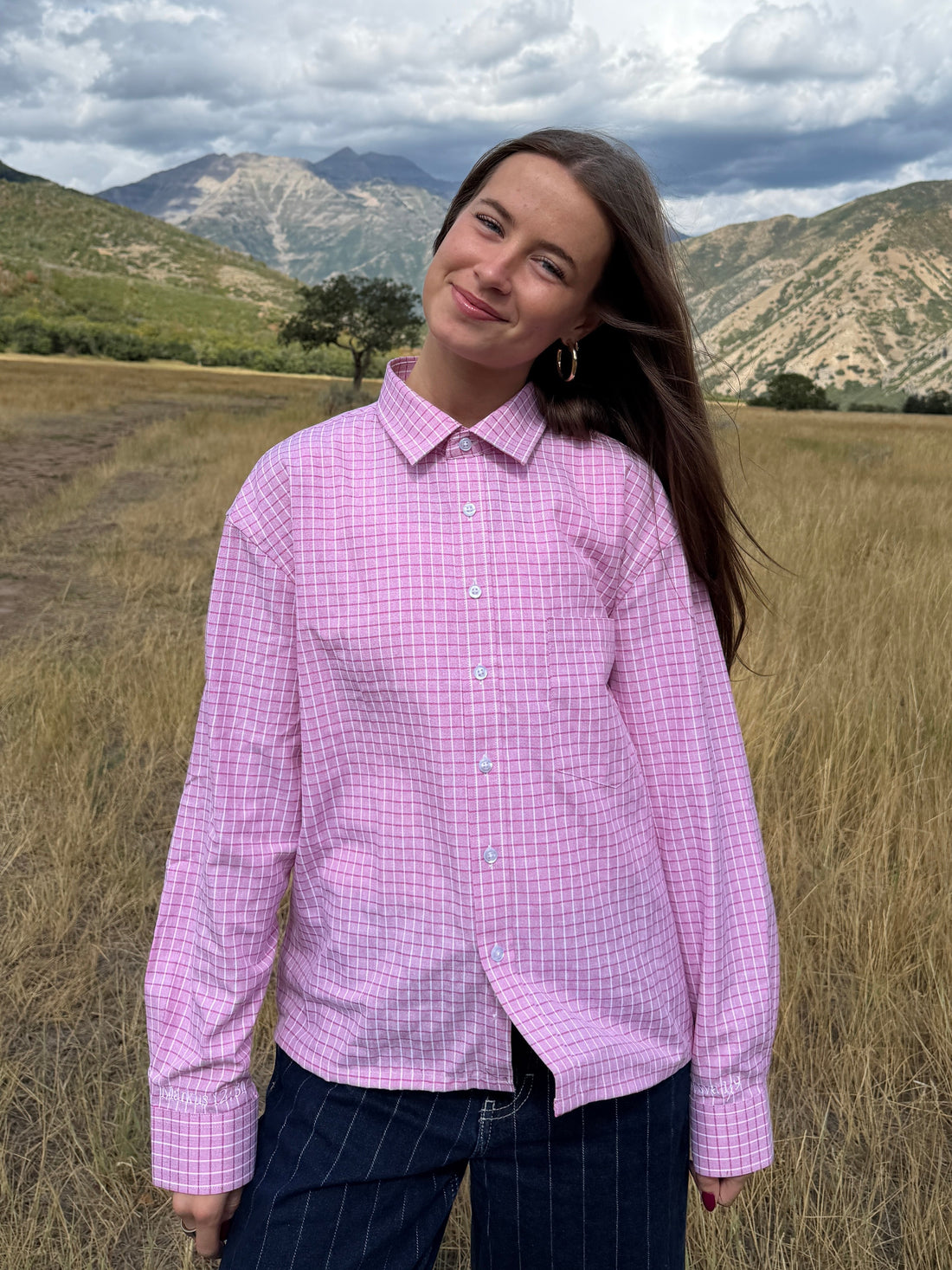 Checkered Shirt - Pink (Bold check) — detail