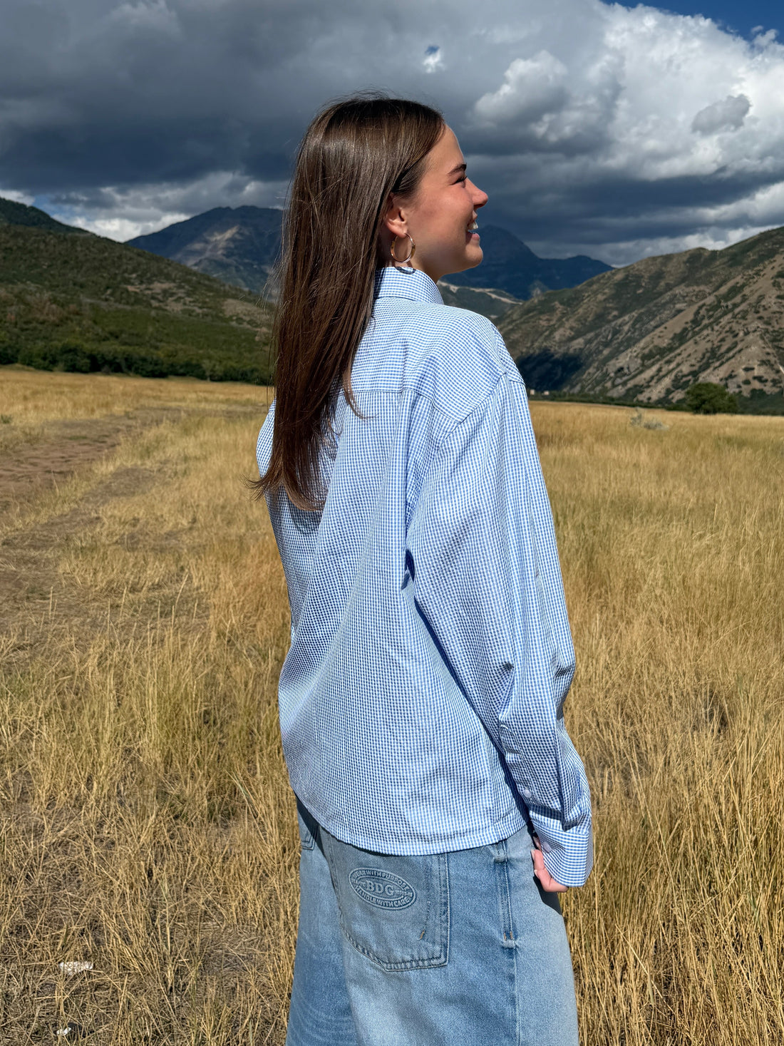 Checkered Shirt - Blue — detail