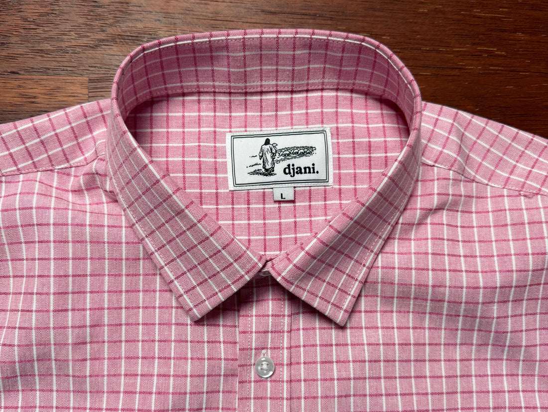 Checkered Shirt - Pink (Bold check) — detail