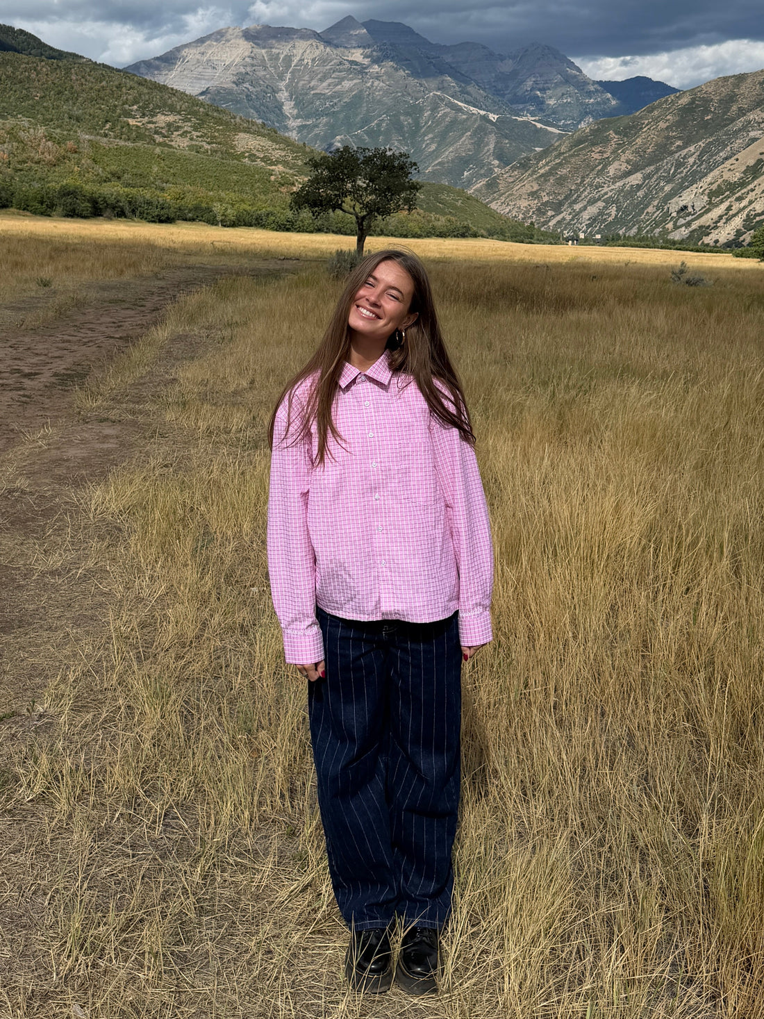 Checkered Shirt - Pink (Bold check) — detail