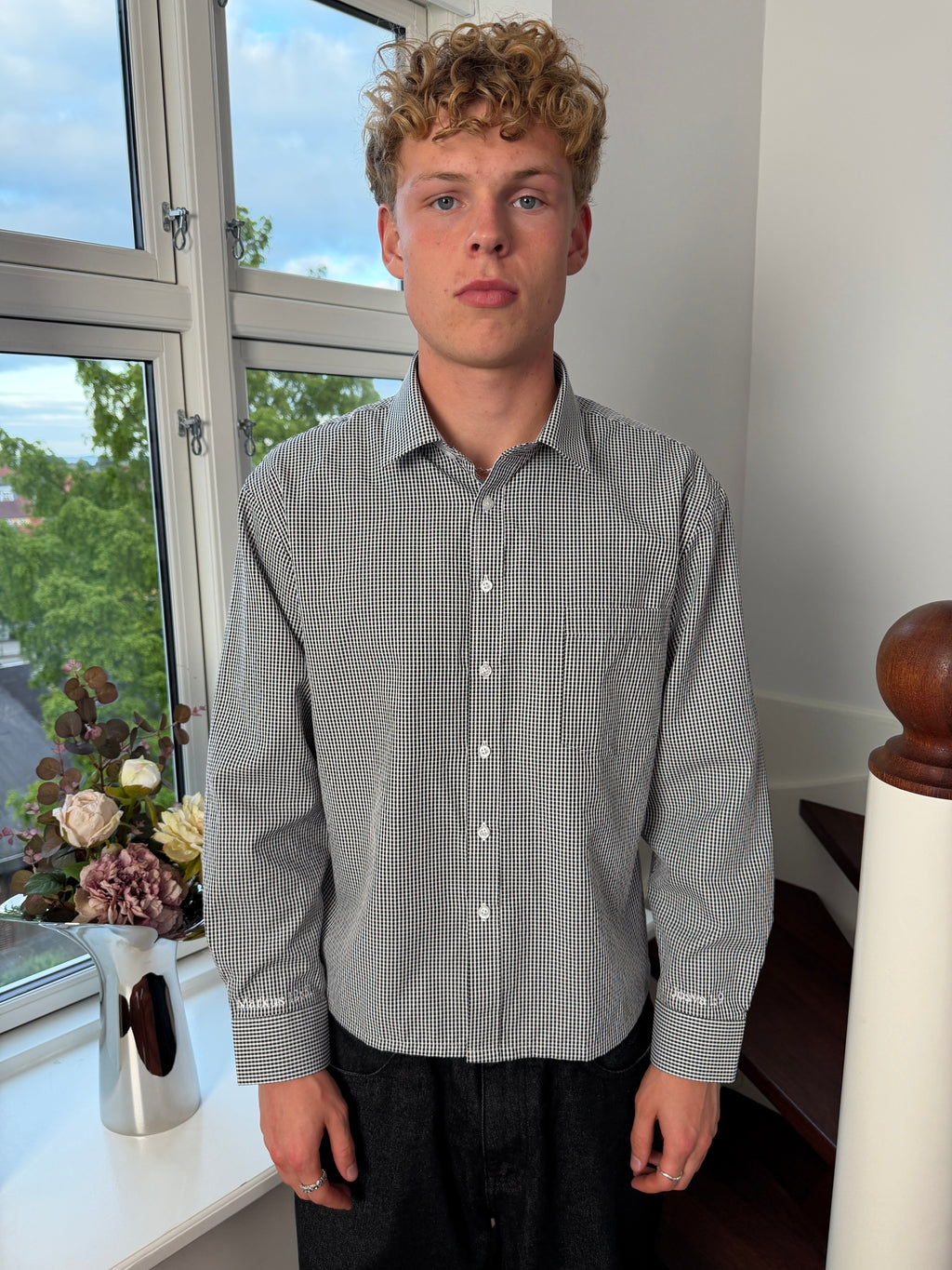 Checkered Shirt - Black