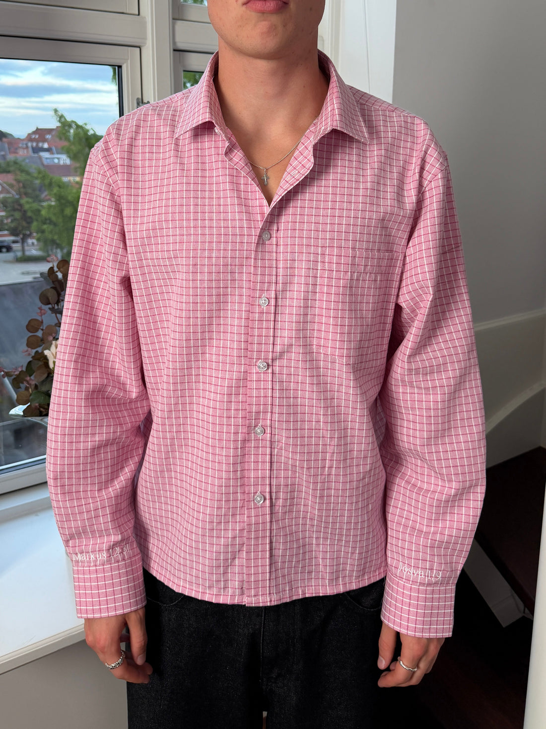 Checkered Shirt - Pink (Bold check) — front