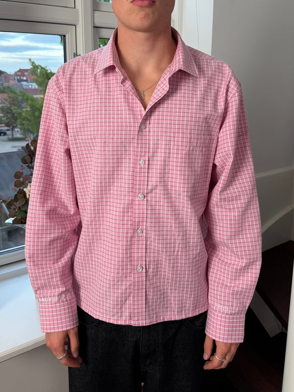 checkered shirt - pink (bold check)